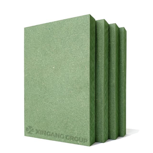 18mm Moisture Resistant Green MDF Laminated White Paper For Furniture