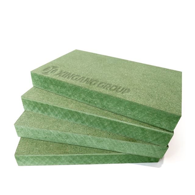 18mm Moisture Resistant Green MDF Laminated White Paper For Furniture