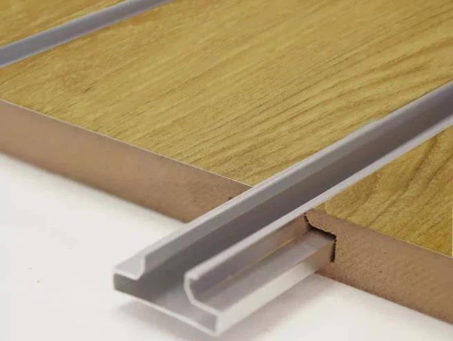 لوحة الحائط Slatwall الألومنيوم Slatwall مشقوق لوحة الحائط الأخدود MDF المجلس